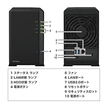 Amazon.co.jp: Synology NASキット 2ベイ DS218play/JP【ガイド