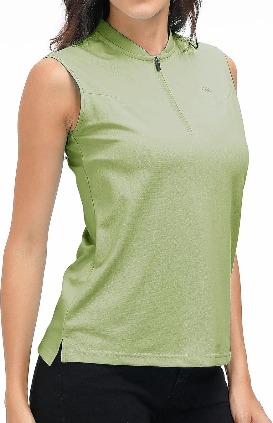Golf Polo Shirts for Women Slim Fit Woman Sleeveless Sports Shirts Quick Dry Athletic Tank Tops for Tennis Work - Image 4