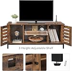 VASAGLE TV Stand for 50 Inches Televisions, TV Bench Entertainment Center, 43.3"L x 15.7"W x 19.7"H, Rustic Brown ULTV43BX4