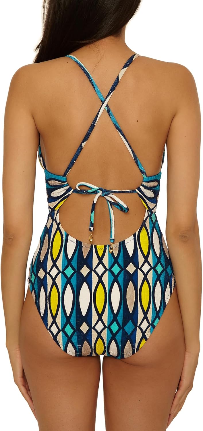 Trina Turk Womens Paros Empire One Piece Swimsuit, Adjustable, Bathing Suits for Women - Image 4