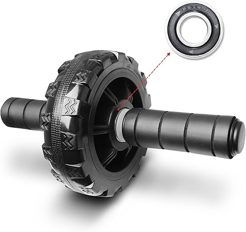 PALLOTH Rueda de rodillo abdominal, equipo de entrenamiento abdominal para entrenamiento de fuerza abdominal y central difícil, capacidad de peso de