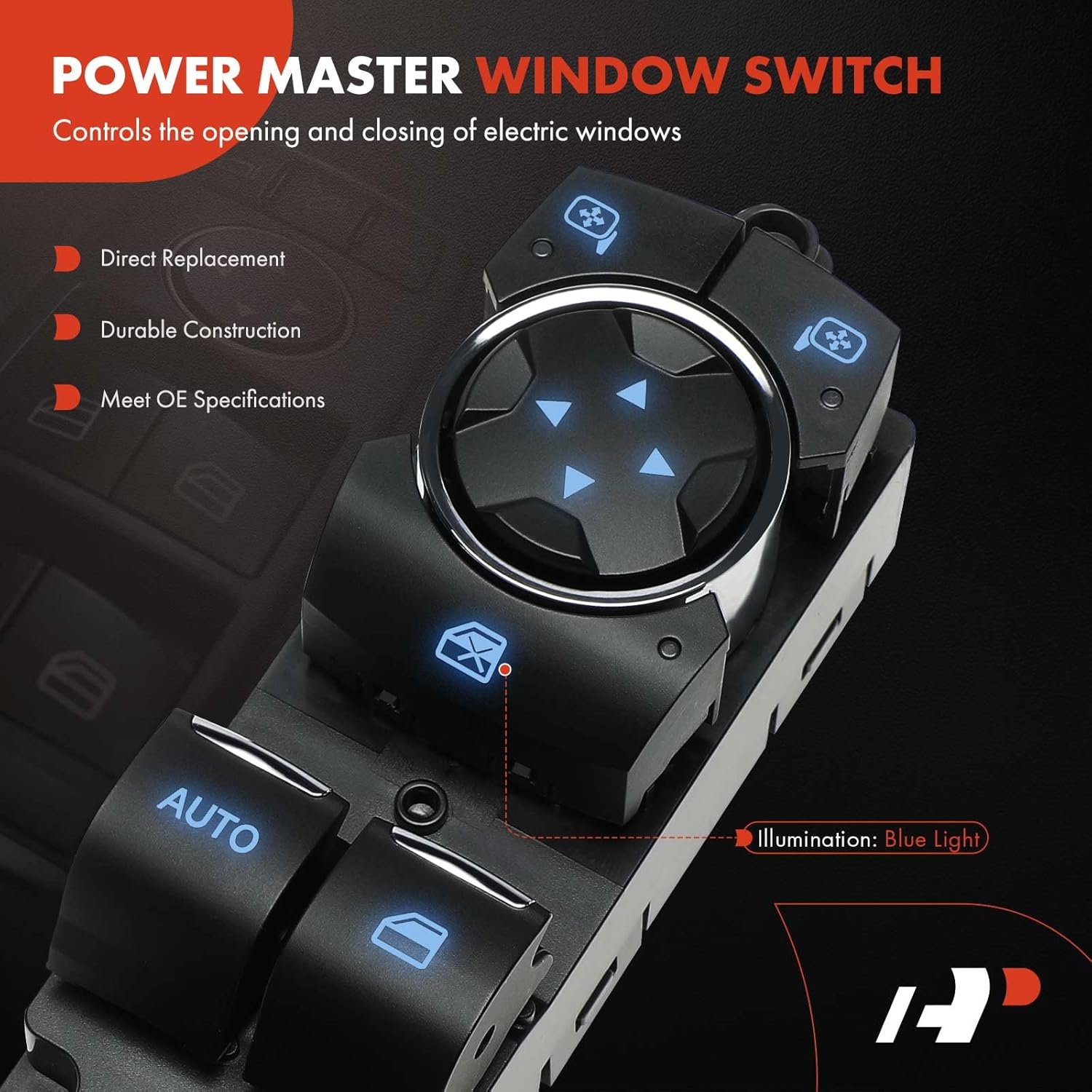 A-Premium Master Power Window Switch Compatible with Ford Explorer 2011-2015, Police Interceptor Utility 2013-2015, Front Left Driver Side