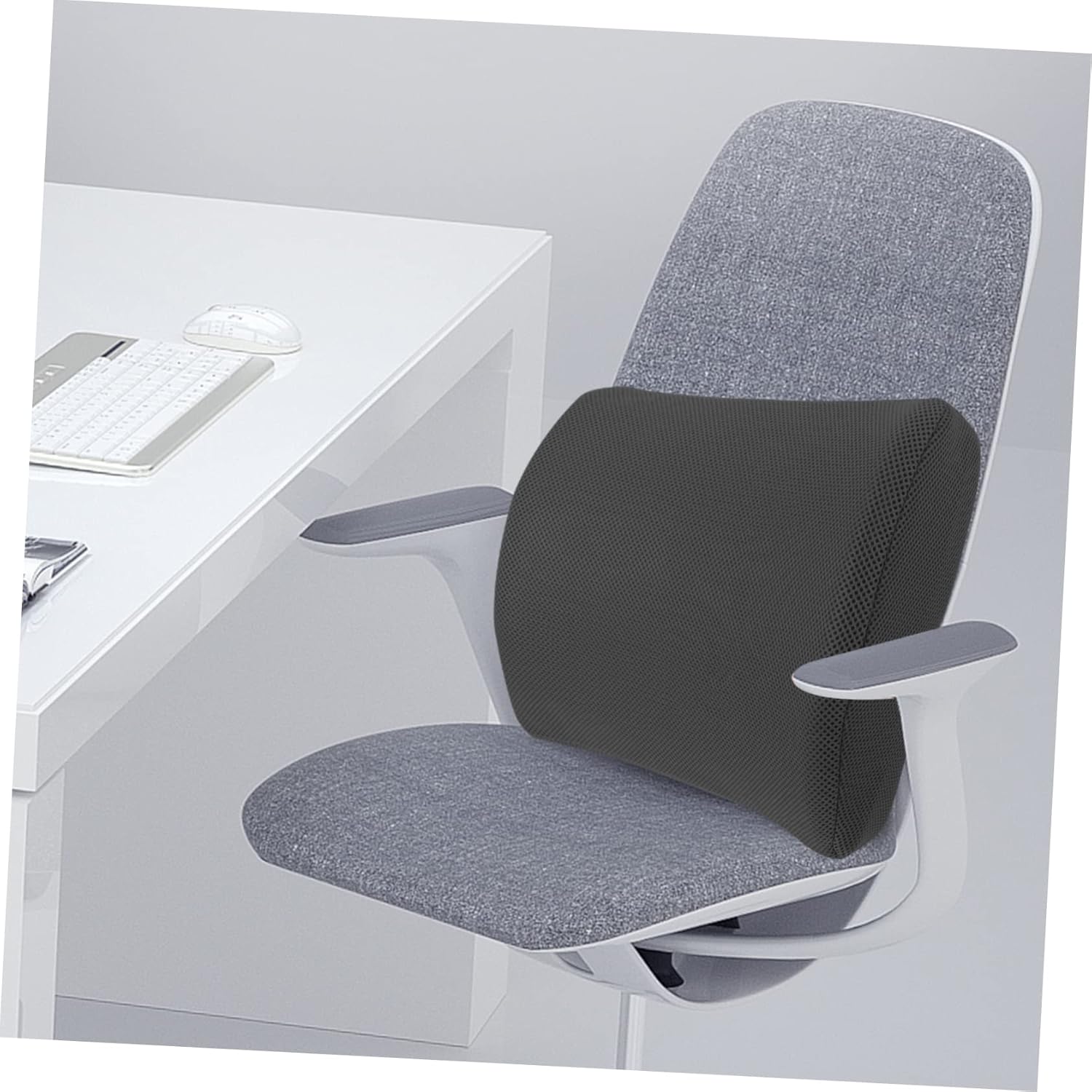 Memory Foam Lumbar Pillow for Office Chair Back Support Pillow Waist Cushion Portable Car Waist Support