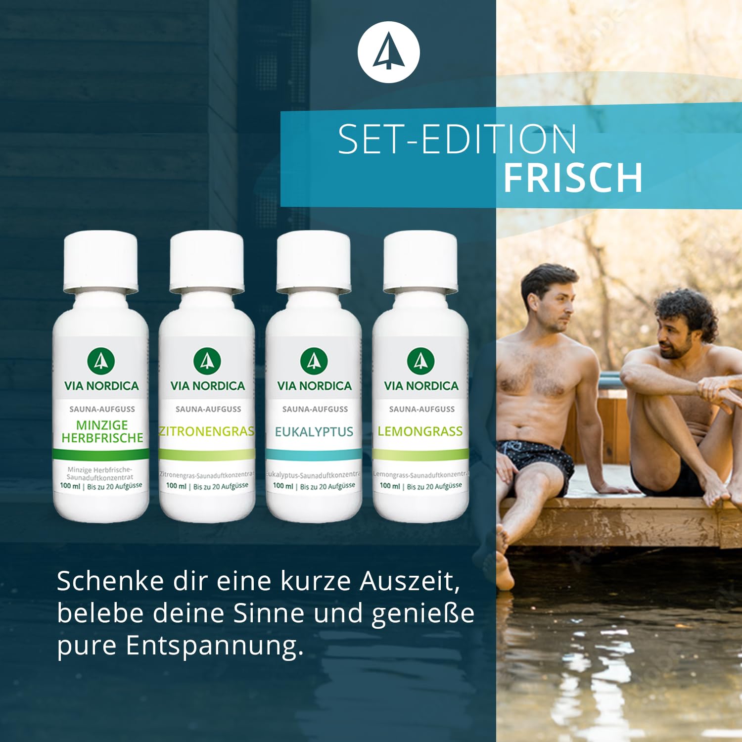 Saunaaufguss Set [AtemFrei-Komplex Formel] Saunadüfte & ätherische Öle - Tolles Saunaaufguss Probierset, Saunaöl Saunaduft Sauna-Zubehör Wellness Aufguss Duftöl - Set Frisch