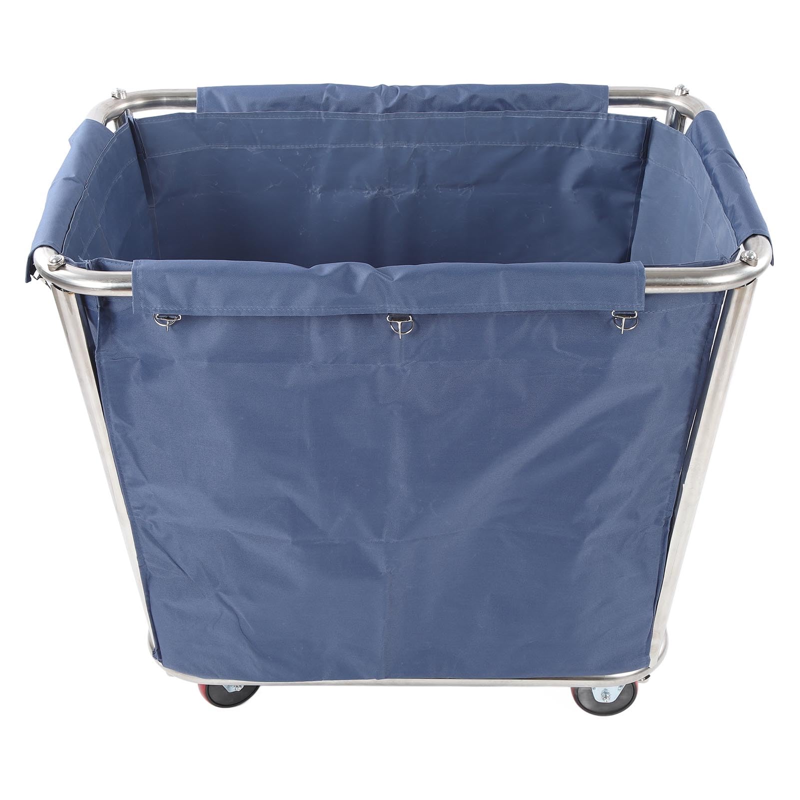 Lyrlody Carrito de lavandería comercial con ruedas industriales, cesta para la colada, carro de camión con cesta de acero inoxidable resistente, capacidad de 350 l, resistente al desgaste