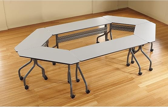 Iceberg 68057 OfficeWorks Mobile Training Table, 60w x 18d x 29h, Gray/Charcoal