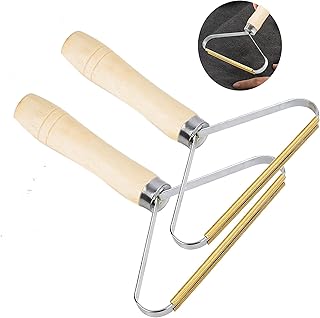 Aisoyn Removedor de fiapos, removedor portátil de pelos de animais de estimação, tapete de barbeador de roupas, barbeador de pelos, removedor de fiapos dupla face (2 peças)