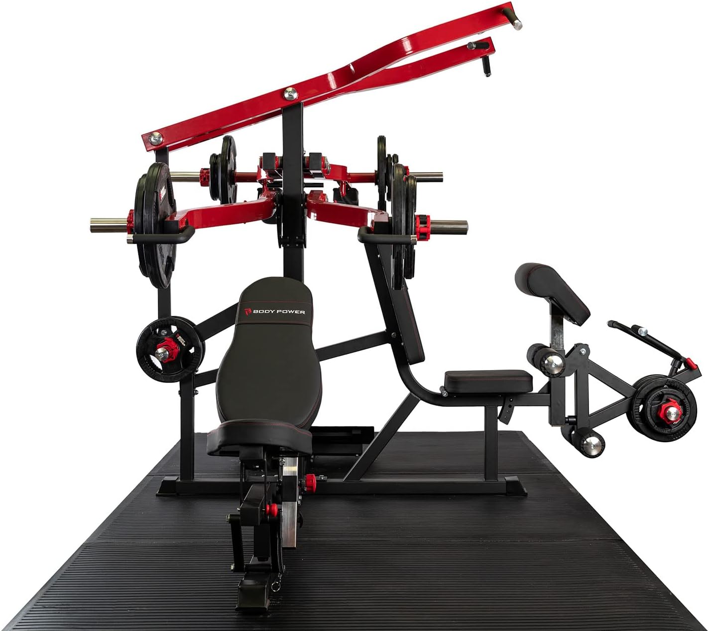 Bodypower Multi-Station Leverage Gym with 215Kg Rubber Olympic Tri-Grip Disc Set