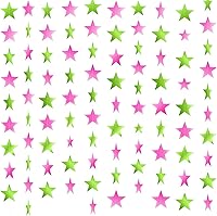 Vista 17 de Guirnalda de estrellas de papel con purpurina, 130 pies de largo, decoración colgante para graduación de clase de 2022, felicitaciones, graduación