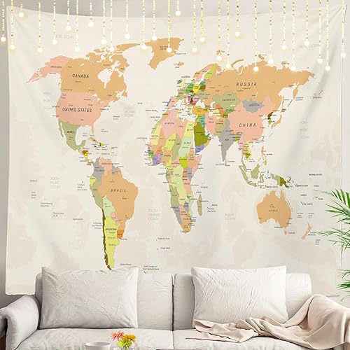 Miniatura 92 de Shrahala Tapiz de pared de acuarela desgastado, elegante pintura para colgar en la pared, tapiz grande decorativo de fibra de poliéster, dobladillo