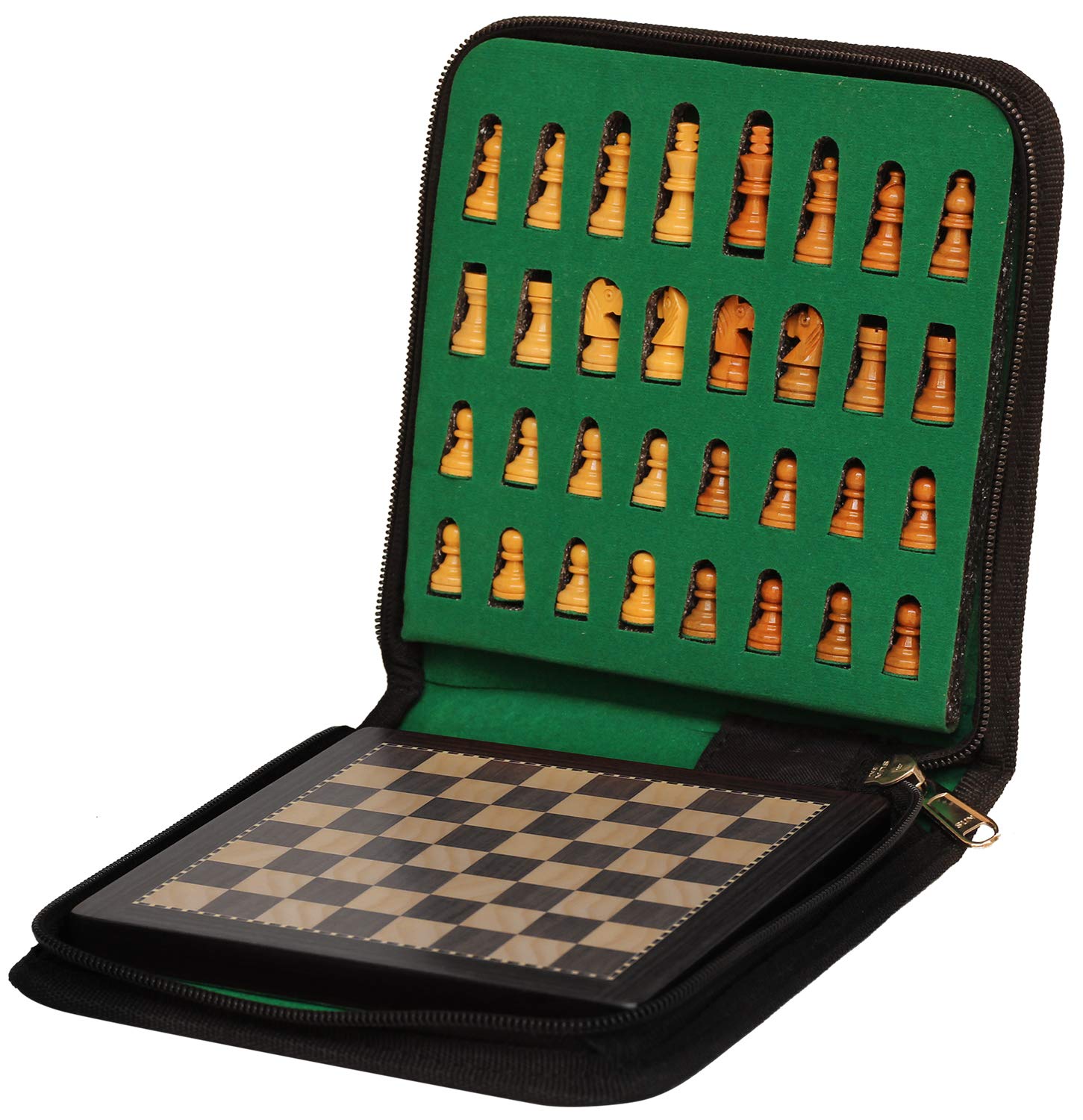 Wooden 8 Inch Magnetic Chess Board & Pieces With Carrying Bag To Bring Up A Luxury Playing Experienc