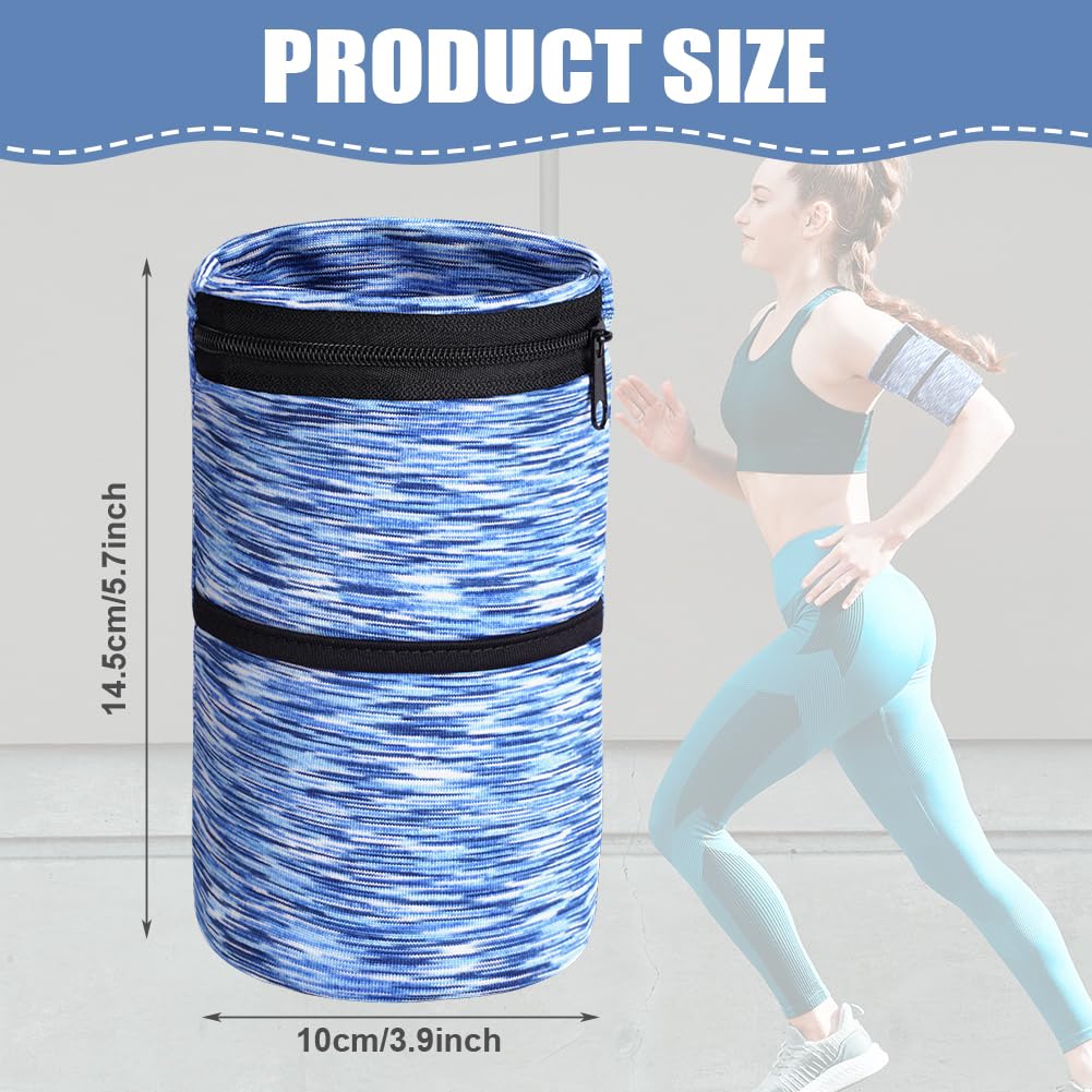 HAGOT 1/2/3/4 Pezzi Marsupio Polso, Tasca Morbida ed Elasticizzata con Cerniera per Corsa, Palestra, Camminata, Ciclismo, Escursionismo, Yoga e Altro Ancora