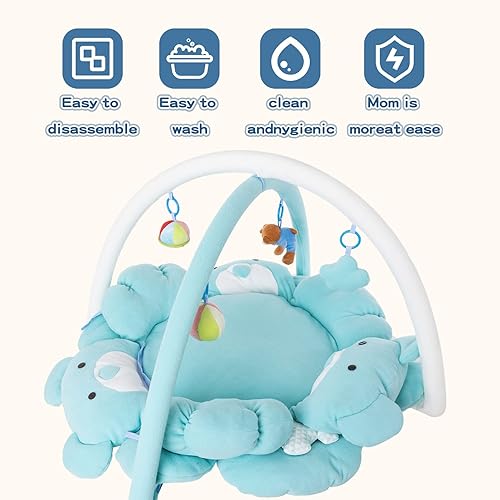 Miniatura 4 de sucarlon Tapete de juego para gimnasio para bebé grueso y afelpado gimnasio de actividades para bebés más grueso antideslizante para bebés niños