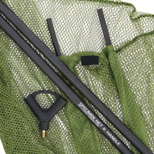 Lot de 2 épuisettes en carbone pour pêche à la carpe - 1,80 m - 107 x 107 cm