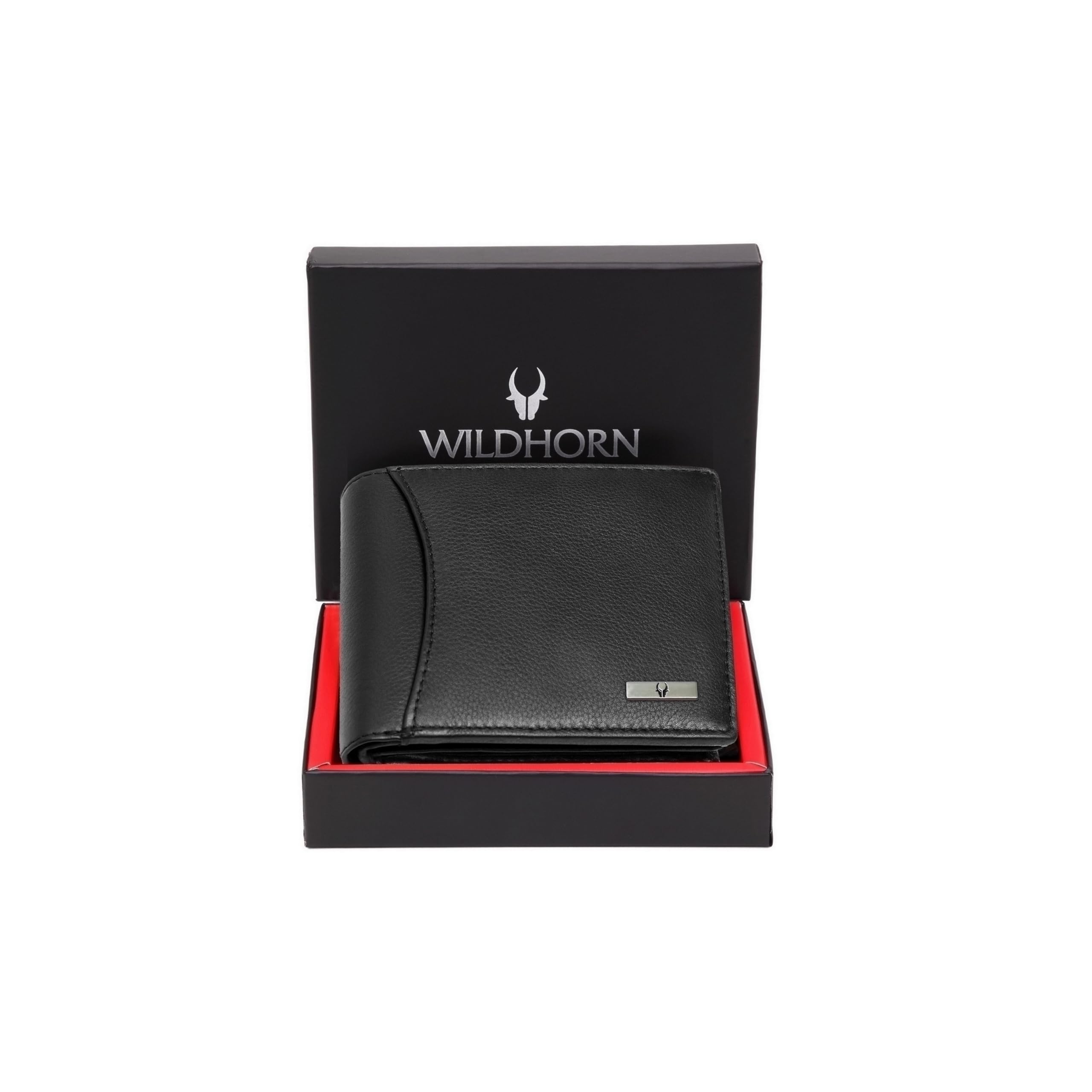WILDHORN Classic Leather Wallet for Men (Black)