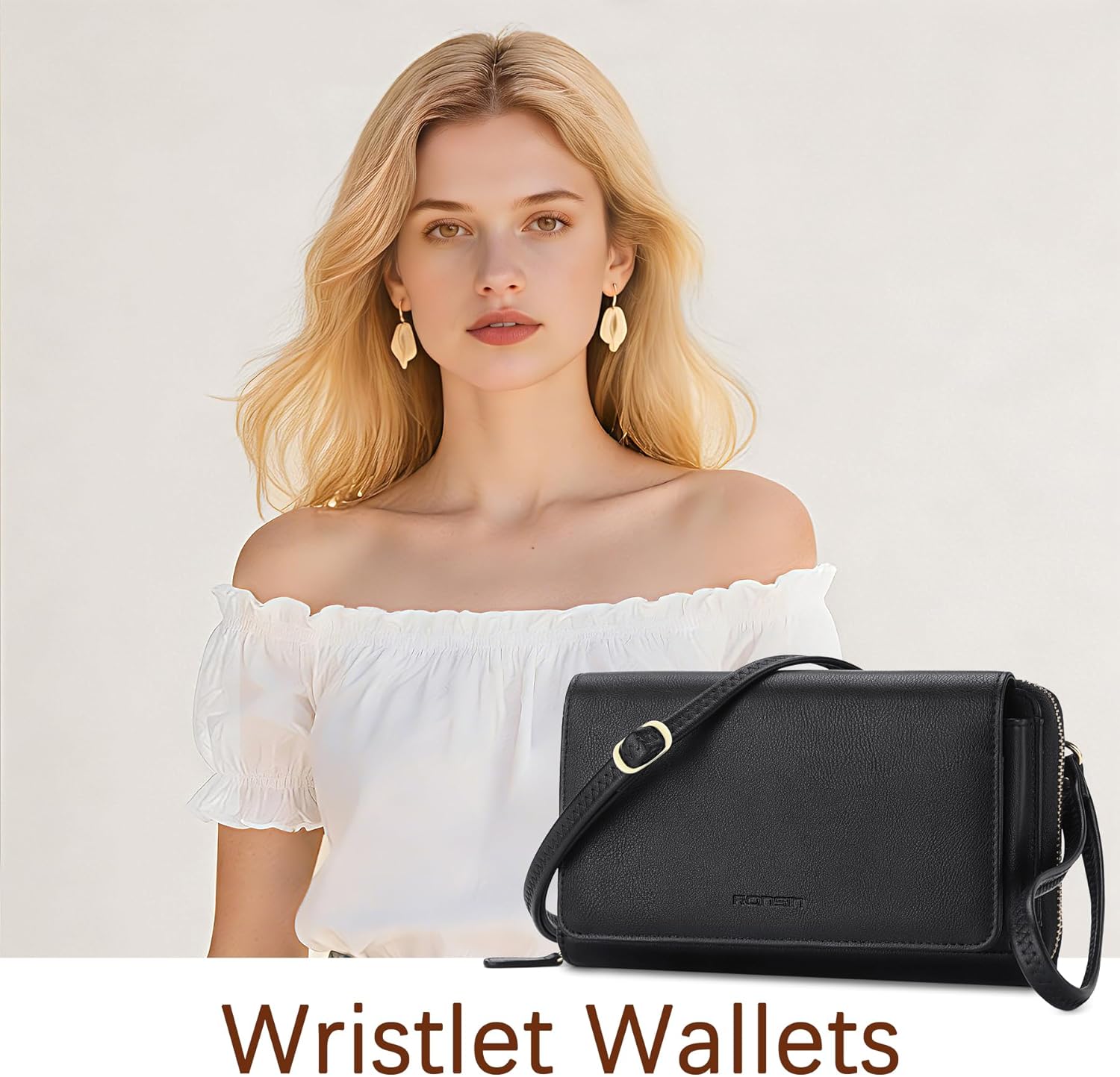 RONSIN Crossbody Bag for Women Wristlet Wallets with RFID Card Small Clutch Purses for Party Prom - Image 8