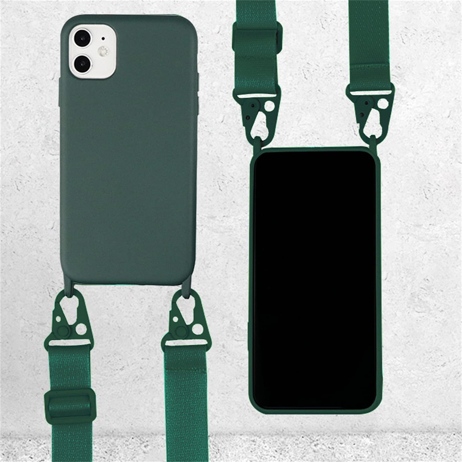 Custodia IPhone 13 Pro Con Cordoncino Da Collo - Cover In Silicone Con Cinturino Regolabile, Mani Libere, Blu Zaffiro