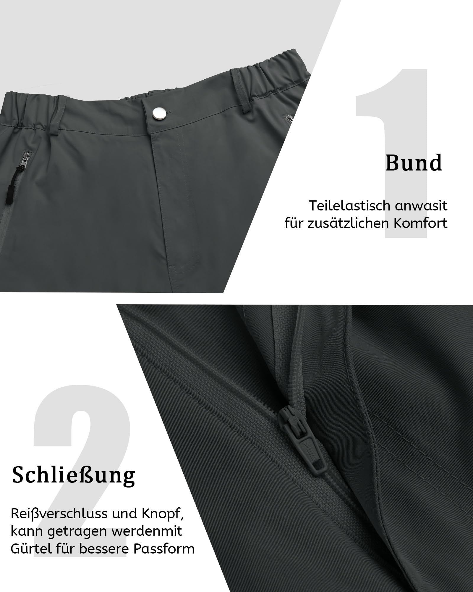LVCBL Pantaloncini da uomo, da trekking, da uomo, leggeri, ad asciugatura rapida, pantaloni cargo