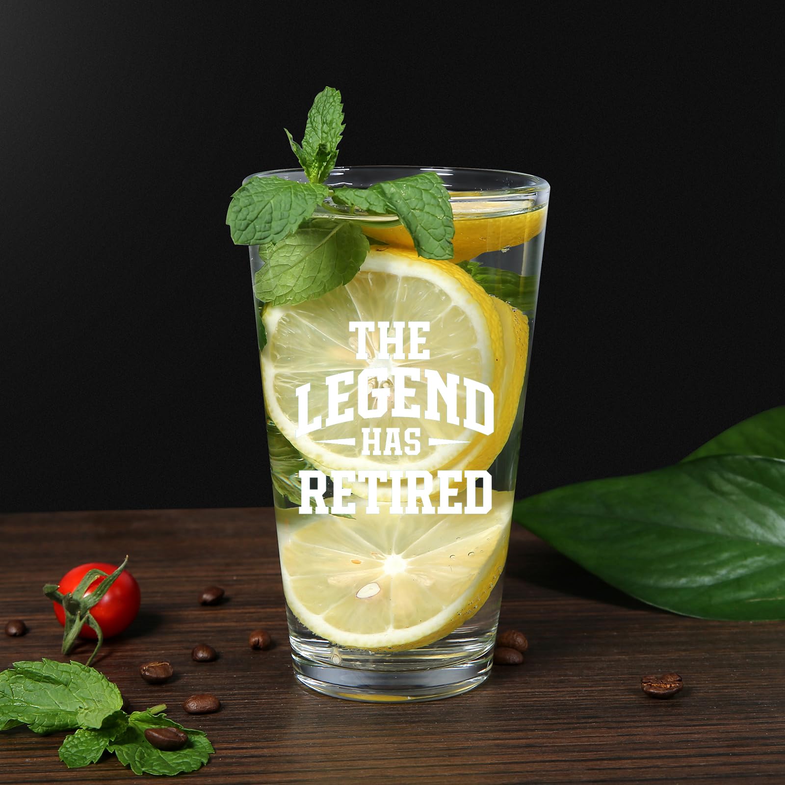 Retirement Gift Beer Glass - "The Legend Has Retired" 16oz Pint Glass | Gifts For Men, Dad, Grandpa, Coworkers