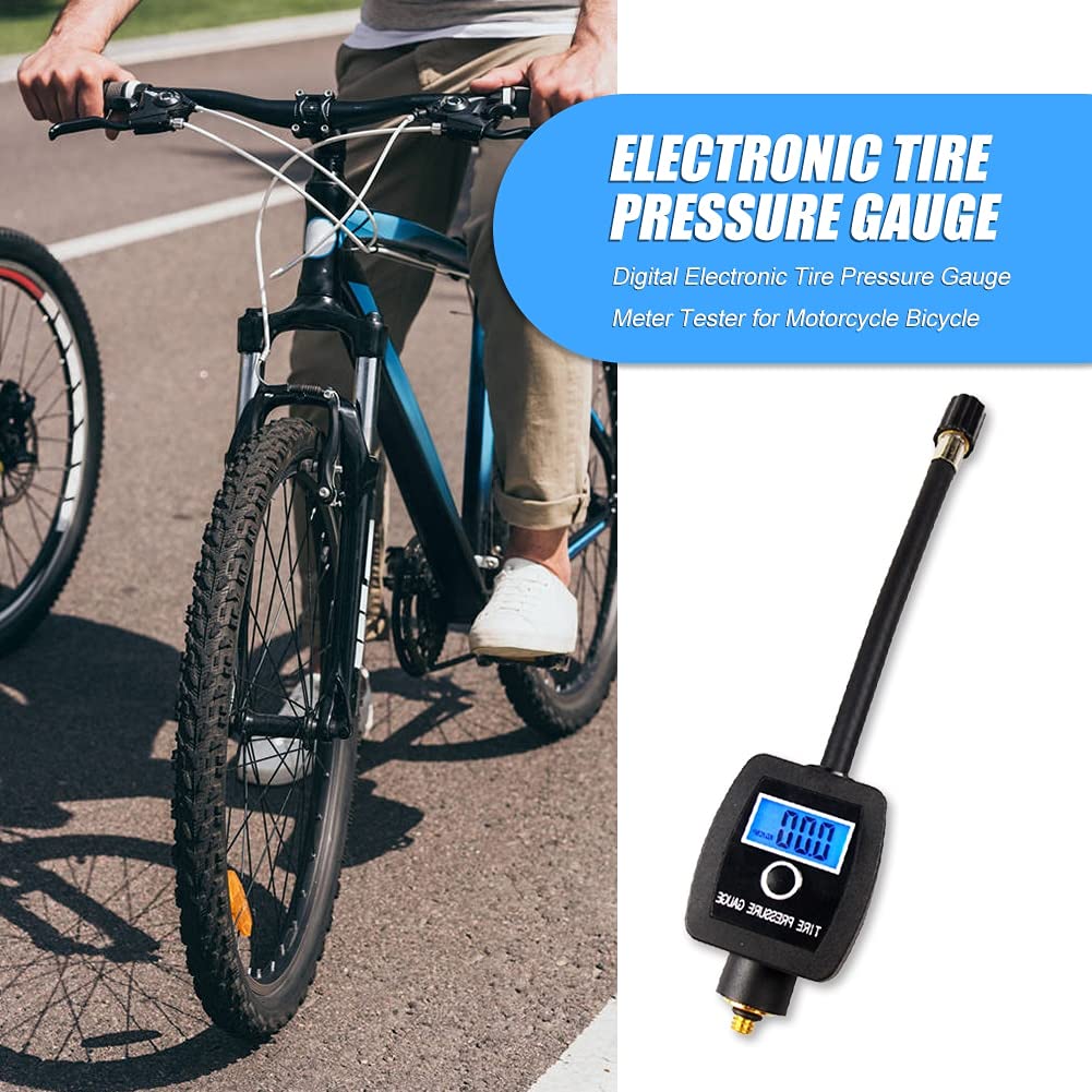 Manómetro electrónico para neumáticos, fácil instalación, Pantalla Digital portátil Personal, Piezas de Bicicleta para Motocicleta y Bicicleta