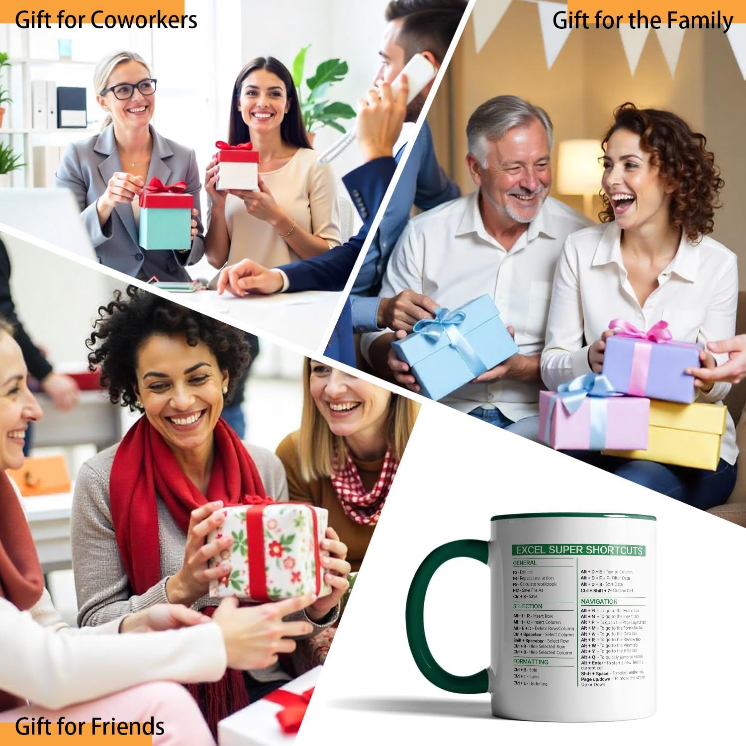 Excel Shortcuts, Funny Office Coffee Mug Tea Cup, Gifts for Men Women Friend Bestie Coworker Boss Manager Employer, Gifts for Accountants CPA Coworkers Accounting Student, New Job Drinkware - Image 6