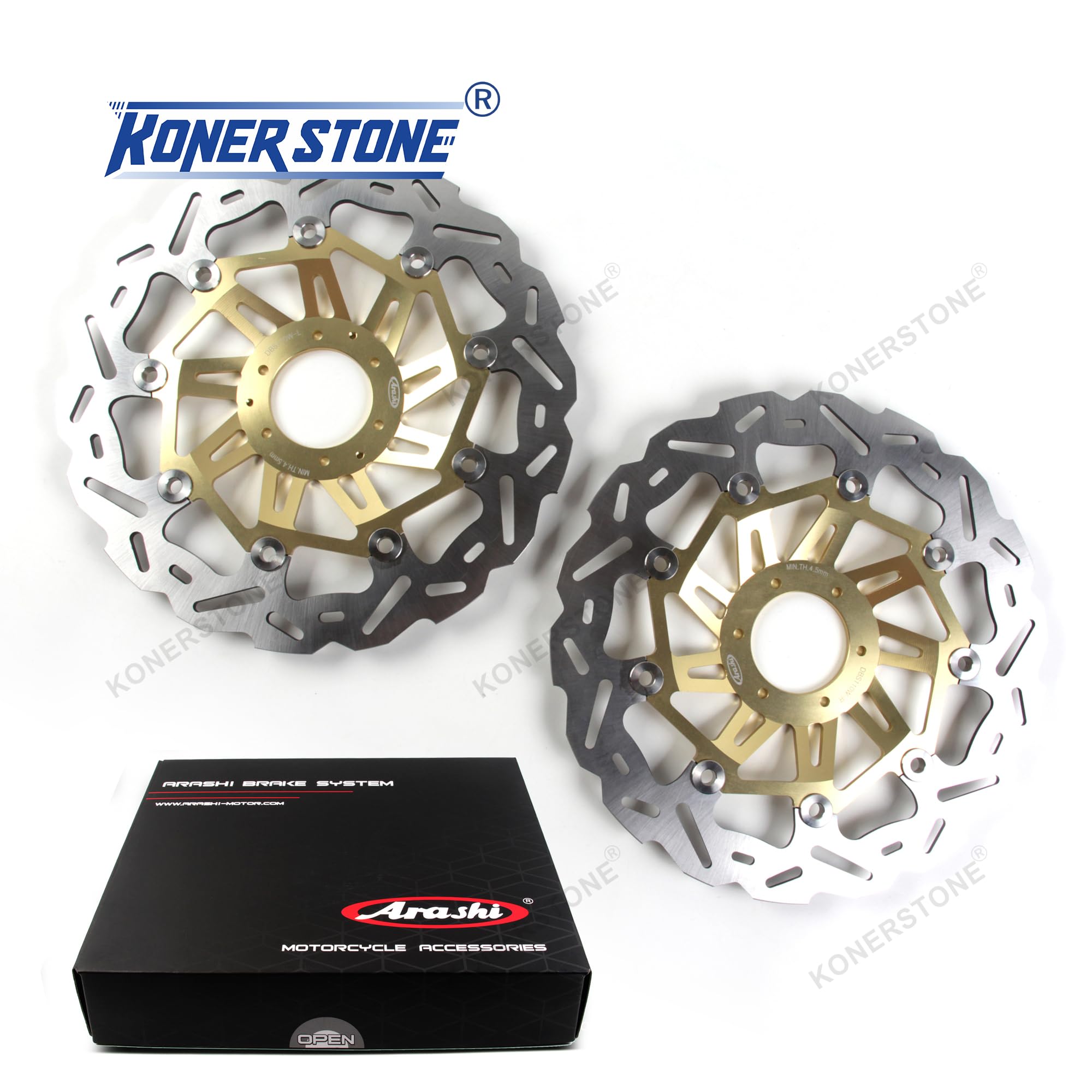Disco Dischi Freno Anteriore Posteriore Rotore per Honda CRF1000L AFRICA TWIN ABS 2016 2017-2019 / CRF1000 L AFRICA TWIN ADV ABS 2018-2019 Accessori per motori Disks Oro CRF 1000 L