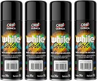 Kit 4 Tinta Spray 340ml Uso Geral Diversas Cores Automotivo (Preto Brilhante)