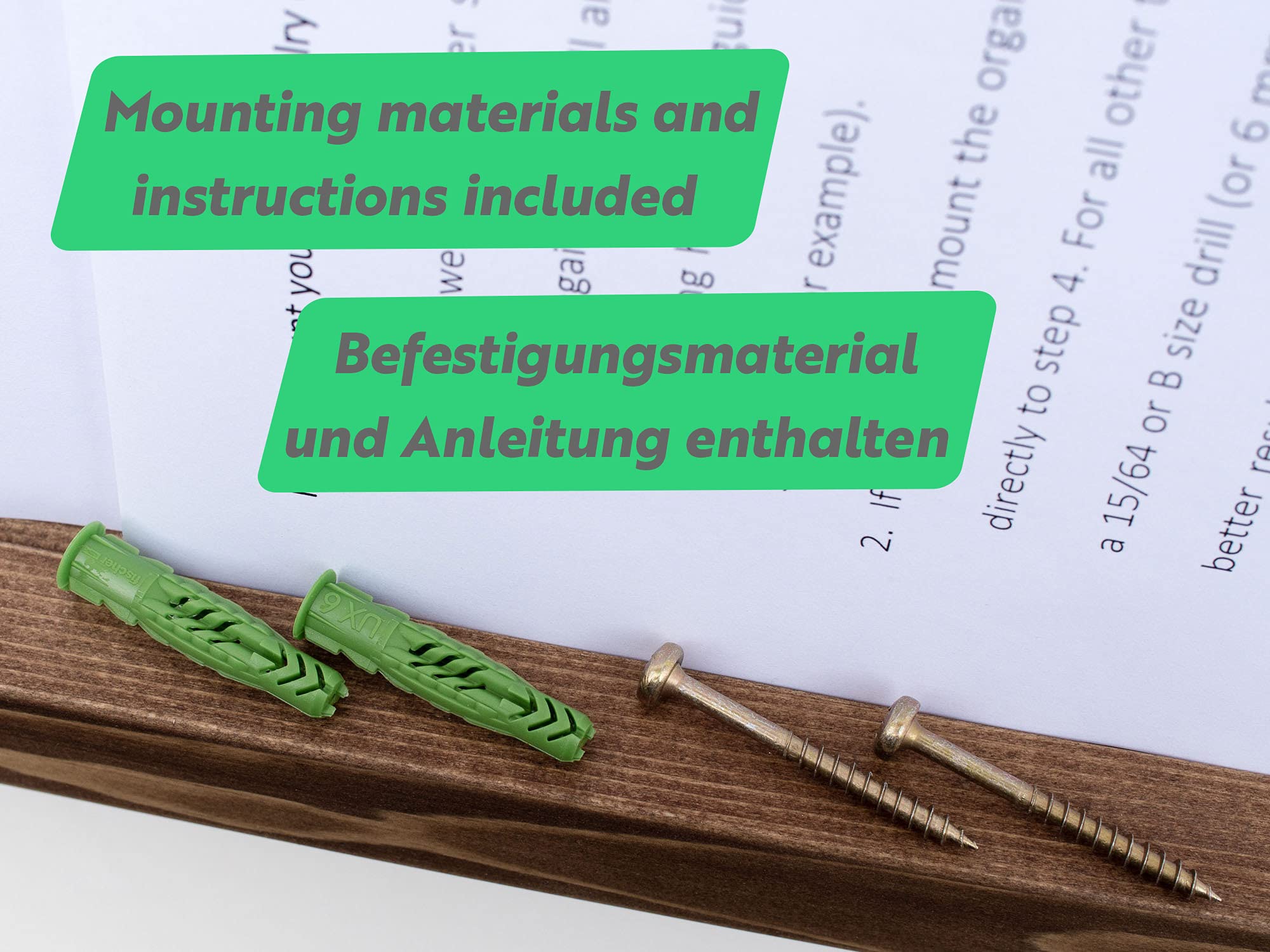 Handgemachter Schmuckhalter aus Holz für die Wand - Aufbewahrung für Ohrringe Halsketten Armbänder - Wandhalterung Schmuckablage mit Haken