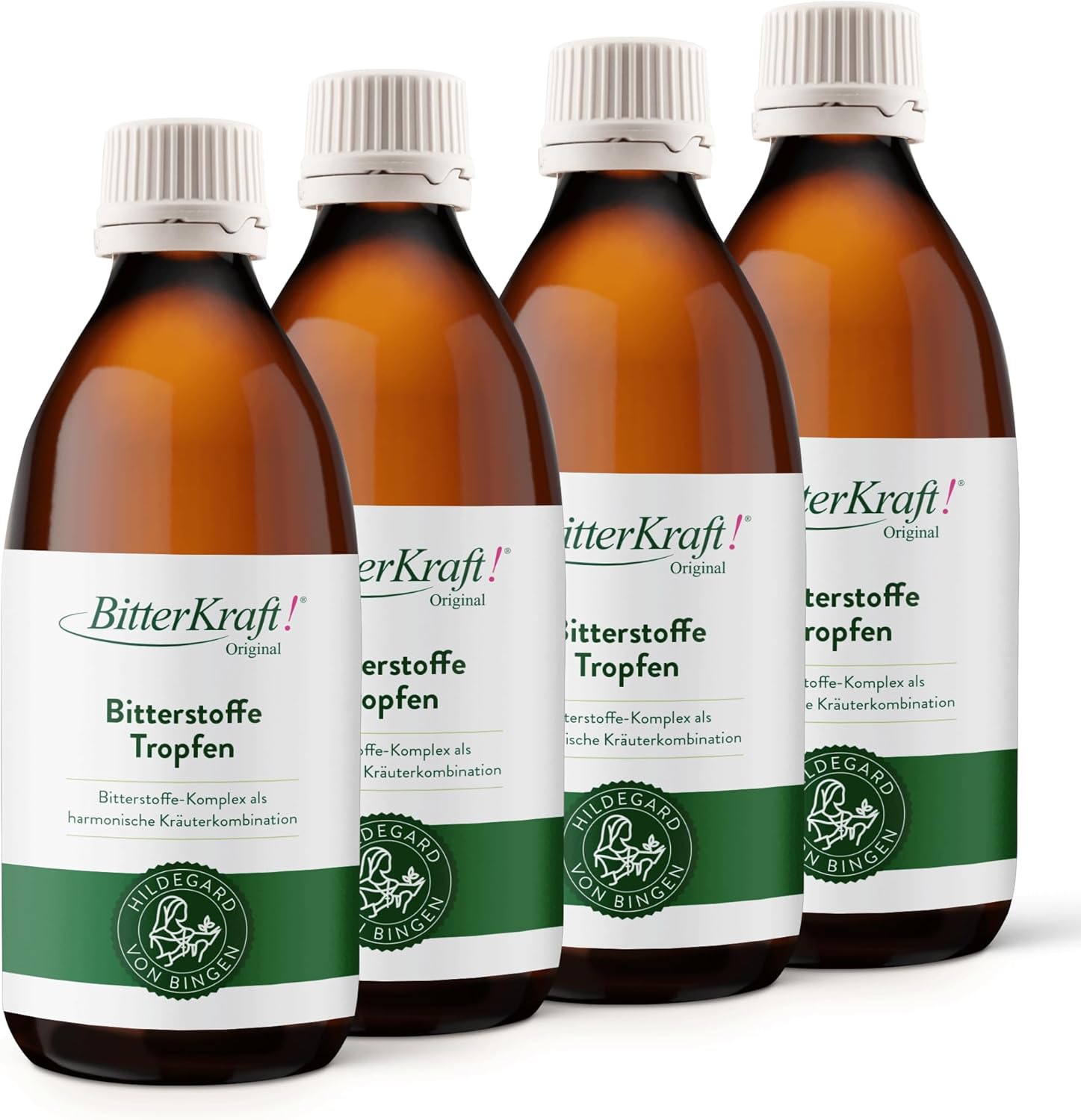 Originele | BIO | 5 maten | Bitterstoffen druppels volgens Hildegard von Bingen | 4 x 200 ml – uitgebalanceerde kruiden voor de maaltijden | – voor zoetkatten