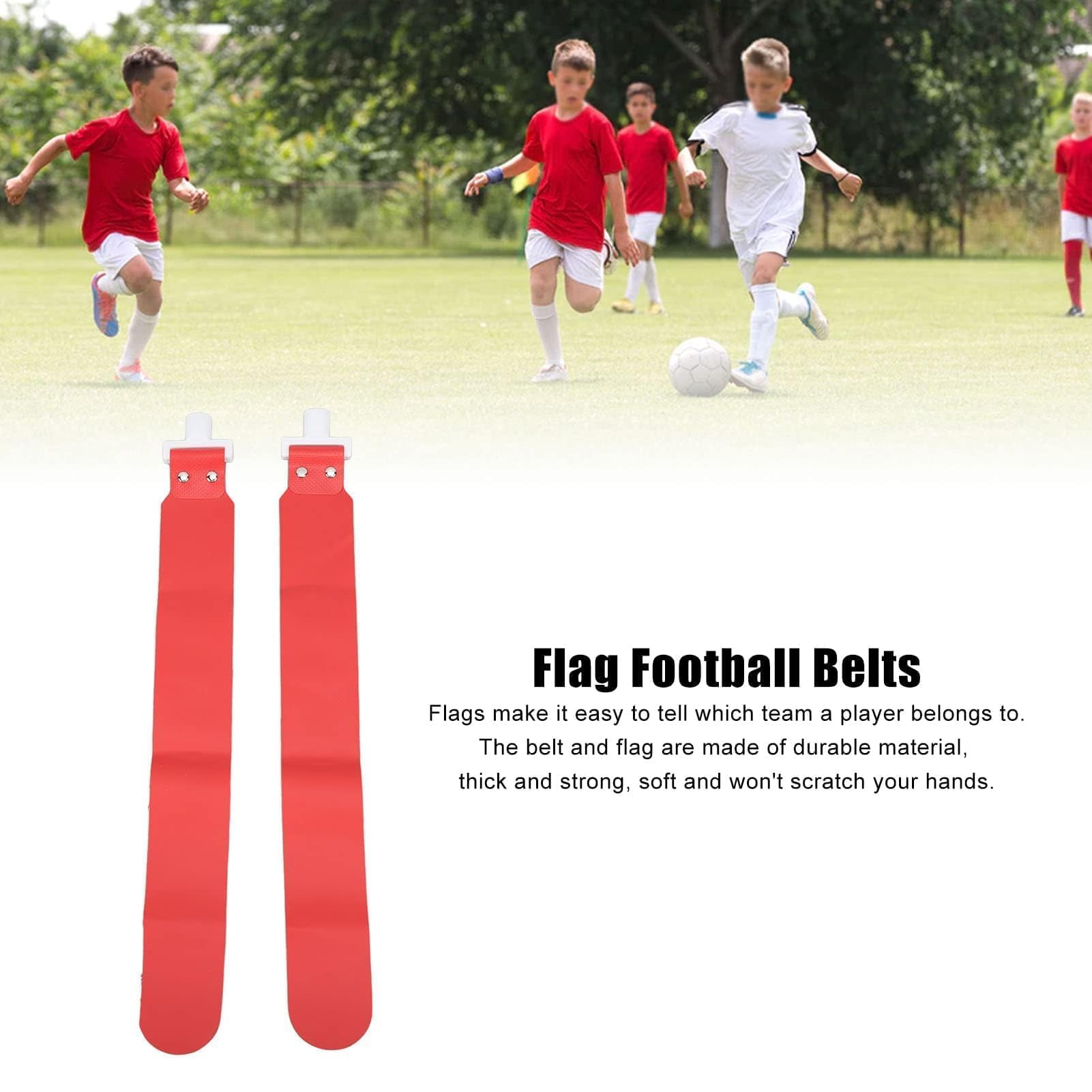 HERCHR Bandiere in vita, bandiera regolabile, set da calcio, 5 pezzi, bandiera PP, cintura da calcio, da corsa, gioco, bandiera in vita, per ragazzi e adulti