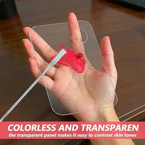 3pcs Stainless Steel Cosmetic Makeup Palette Professional Mixing Makeup Palette Spatula Makeup Artist Tool Beauty Salon Color Cream Mixing Tray Nail Art Palettes for Eye Shadow Eyelash Pigment Blend