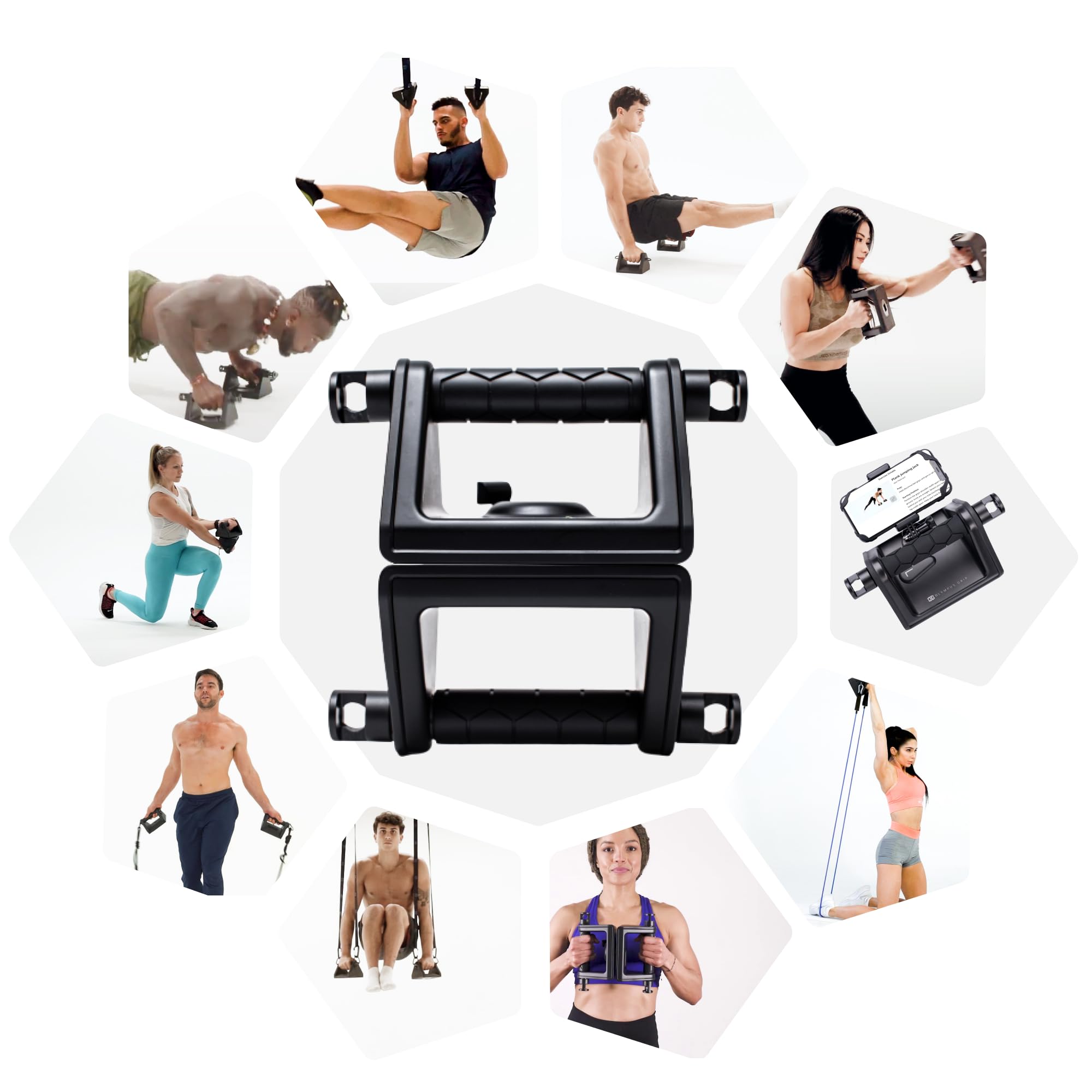 Olympus Grip by Fitnix - Total Body Fitness, Trainer App & Resistance System for in-Home, Outdoor Workouts, or Traveling