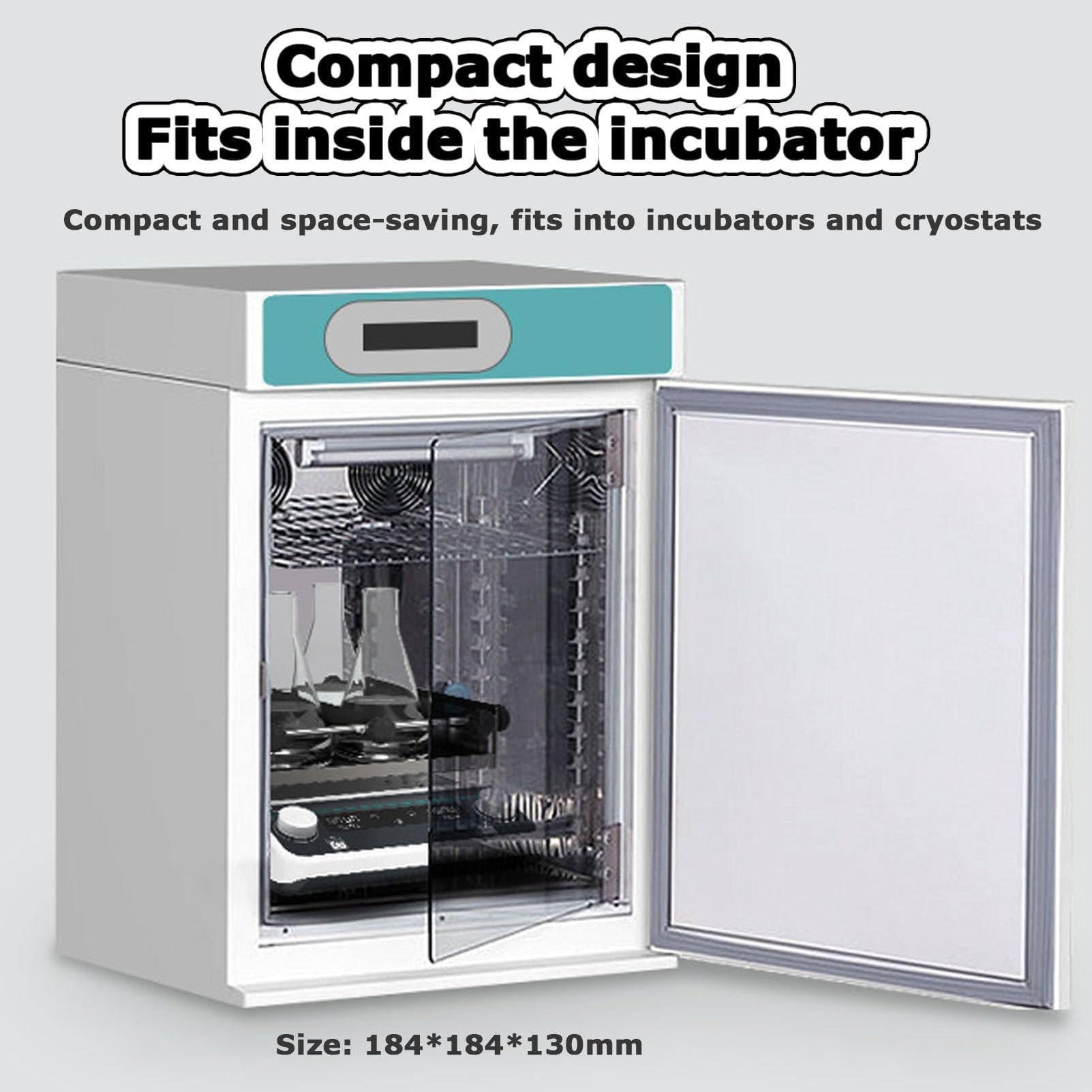 Agitador De Laboratorio, Mezclador Giratorio De 360°, Velocidad Ajustable De 10 A 80 RPM, áNgulo De InclinacióN De 10°, Pantalla LCD, para Placas De Petri, Vasos De Precipitados, Matraces