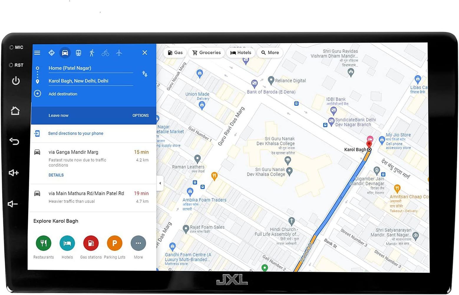 JXL 9 Inch Car Andriod Double Din Player 2GB/32GB Quad Core Processor1280P HD Screen, Latest Android Version 12 BT 5.0, Wi-Fi, GPS, USB 2.0, Navigation 2GB/32GB