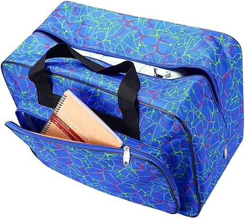 Miniatura 18 de Estuche de transporte para máquina de coser, bolsa de nailon, funda de almacenamiento acolchada con bolsillos y asas, adecuada para la mayoría