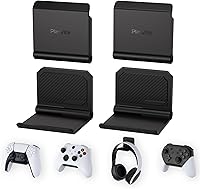 Vista 10 de PlayVital FOLD Controller Holder Wall for ps5 ps4 Xbox Switch 2 Pro Headset, 2 Pack Universal Storage Organizer Gaming Controller Stand Headphone