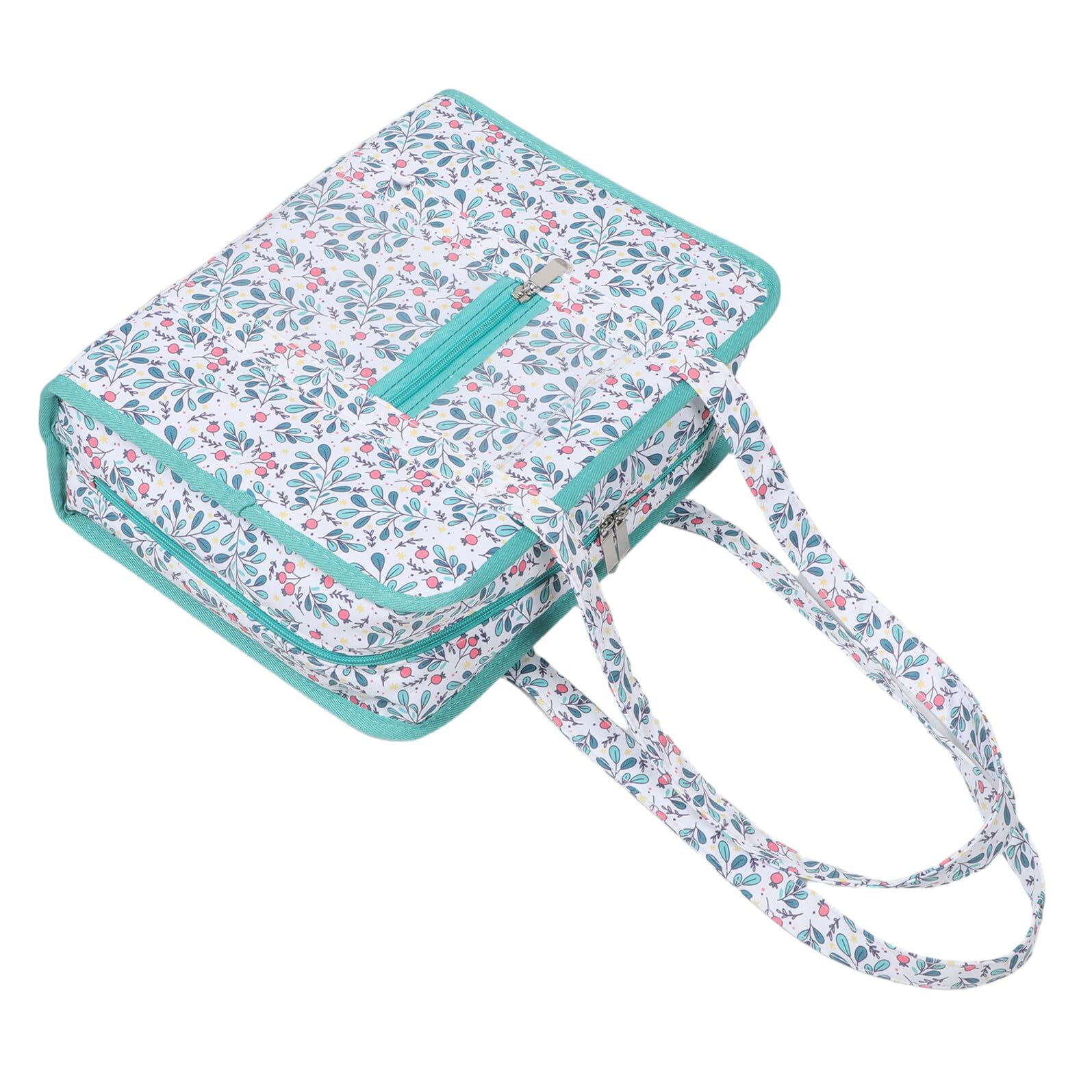 Mehrlagige Stickwerkzeugtasche mit Print für Anfänger | Stoffausführung, Tragbar mit Stabilem Griff, Große Kapazität für Ordnung und Schutz, für Heimatelier