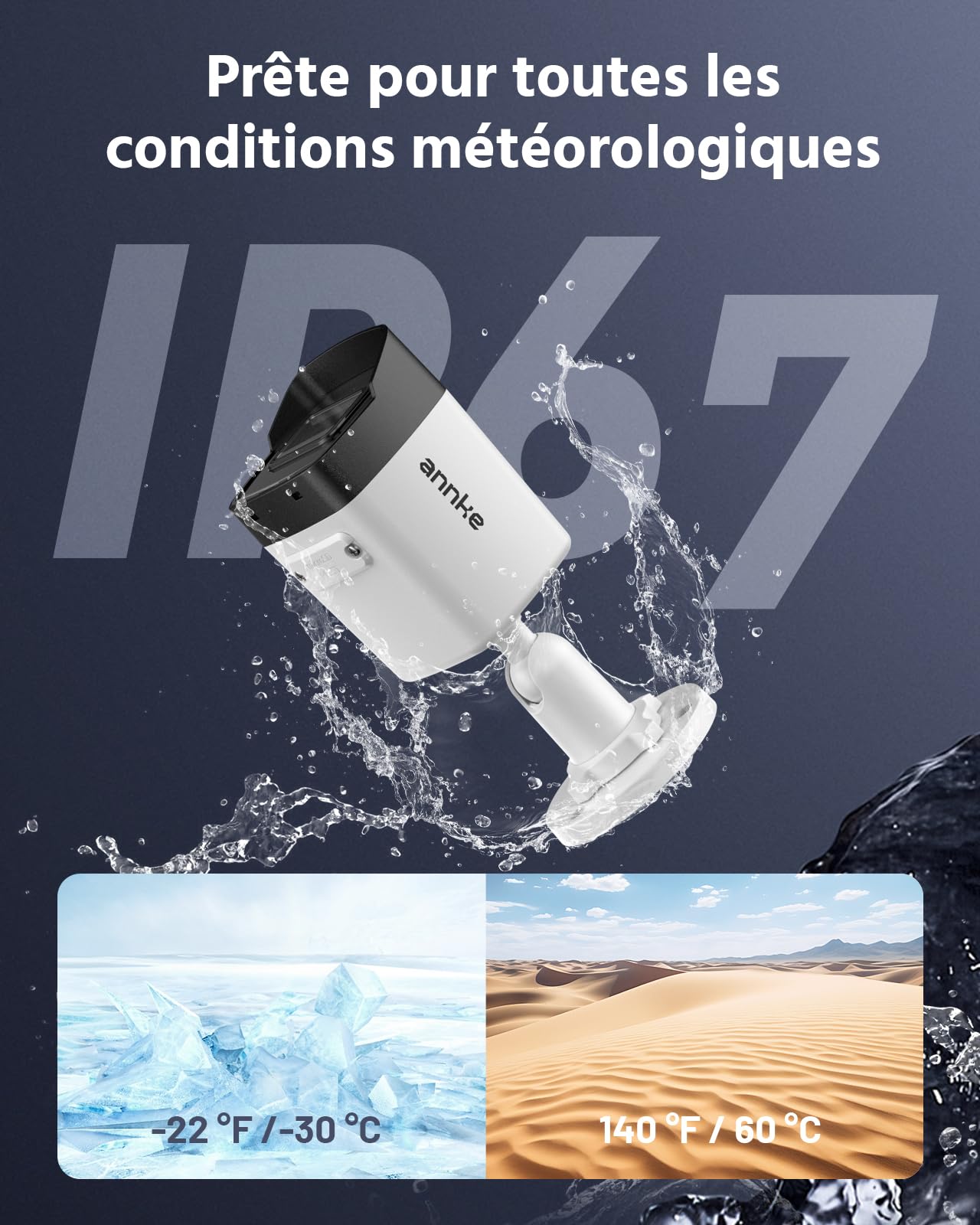ANNKE Zestaw do monitoringu PoE 8 CH, 5 MP, kamera IP 8 x 5 MP z nagrywarkami NVR 6 MP, wodoszczelność IP67, do użytku na zewnątrz, dysk twardy H.265+ 2 TB, kolorowa noktowizor do 30 m