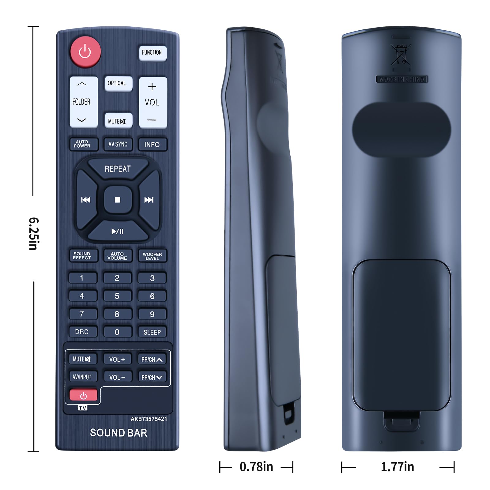 Telecomando sostitutivo per soundbar LG AKB73575421 NB2420A NB3520A NB4530B