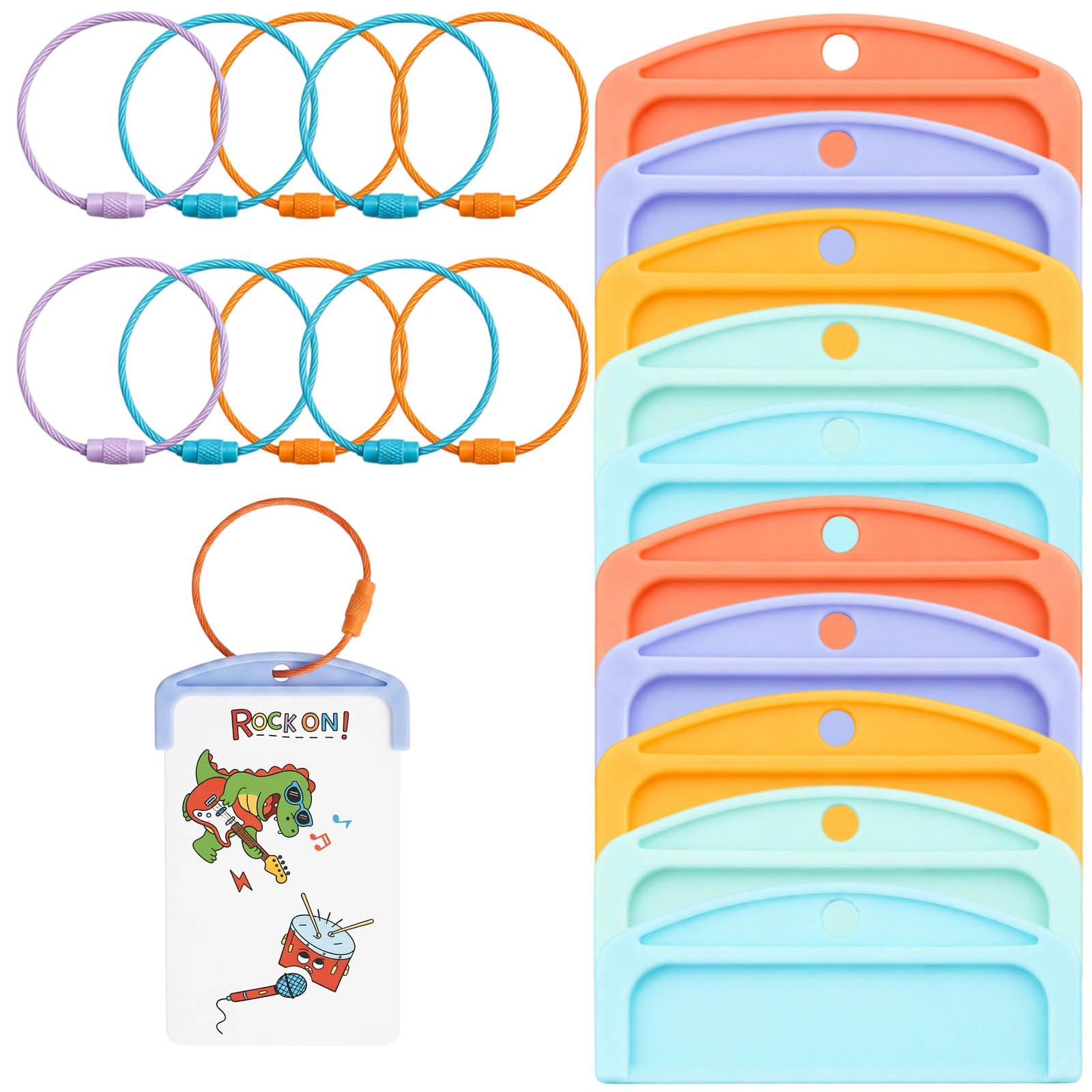 Yoto Card Holder, 10Pcs Multi-Colour Card Holders with Rings, Organise Yoto Cards for Home Learning and Travel Entertainment, Compact Storage Solution Measuring 12x10x2 cm