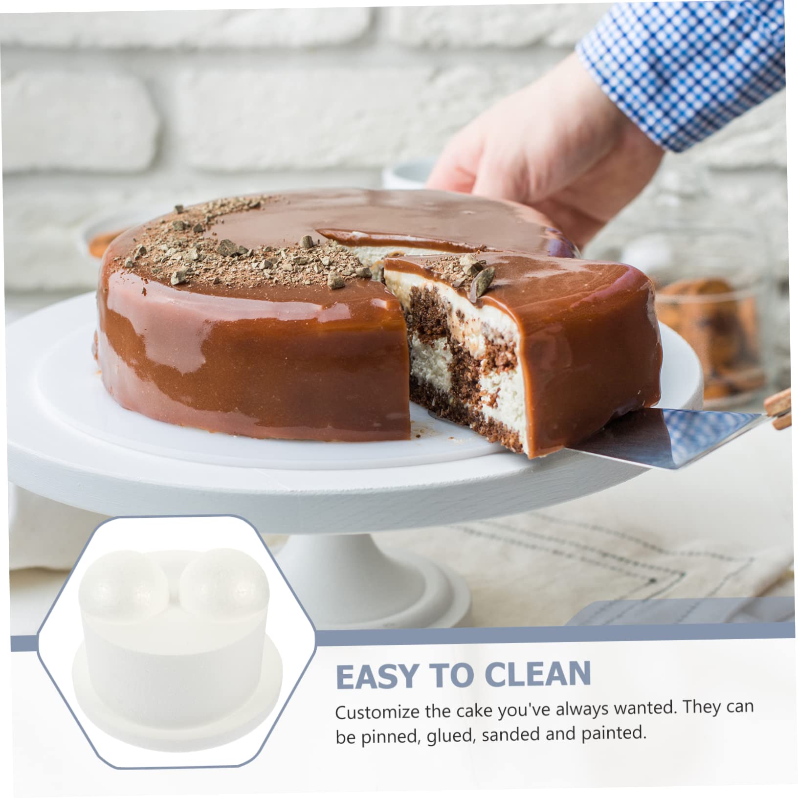 SEWACC 3pièces Foams Cake Model Modèle De Gâteau Mousse pour Décoration Outil De Pratique Et Accessoire De pour De Pâtisserie Événements
