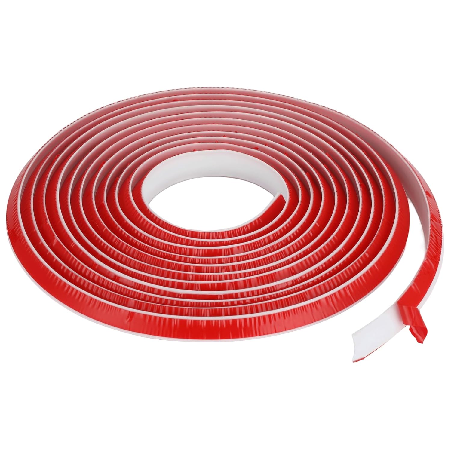 0.6Inch Flexible Quarter Round Molding Trim, 236.2 in Self-Adhesive Silicone Caulk Strip, Peel and Stick White Wall Corner Trim, Waterproof Shoe Molding for Baseboard, Bathtub, Staircase, 15mm×6M