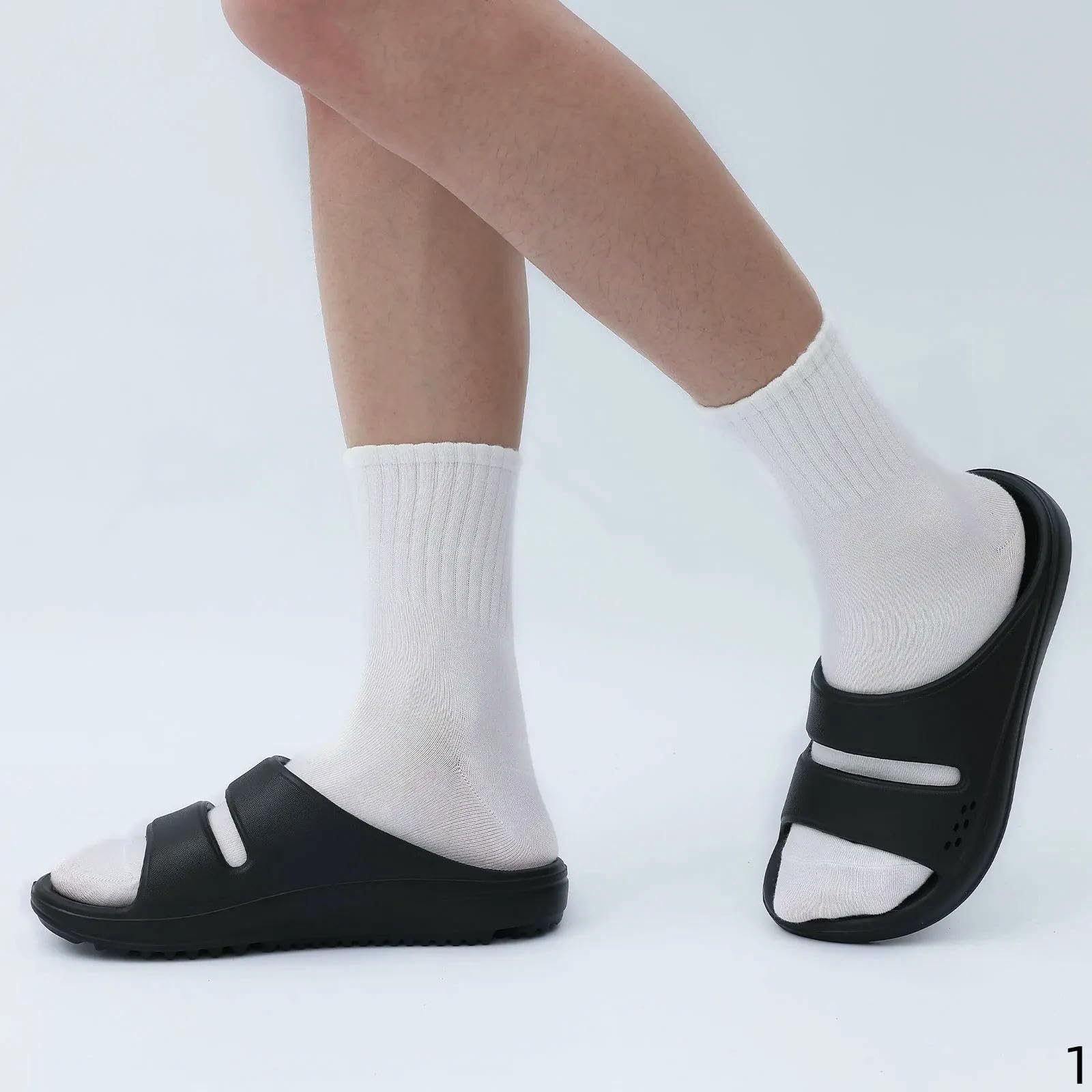 Claquette Hommes Sandales Pour Mode Plage Tongs Doux Avec Support Arc Accueil Slides Salle De Bain