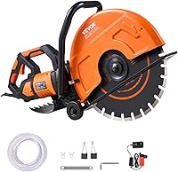 VEVOR 16" Electric Concrete Saw Cutter, 3200W Motor, 6" Depth, Wet Cut with Water Pump & Blade for Stone, Brick, Masonry