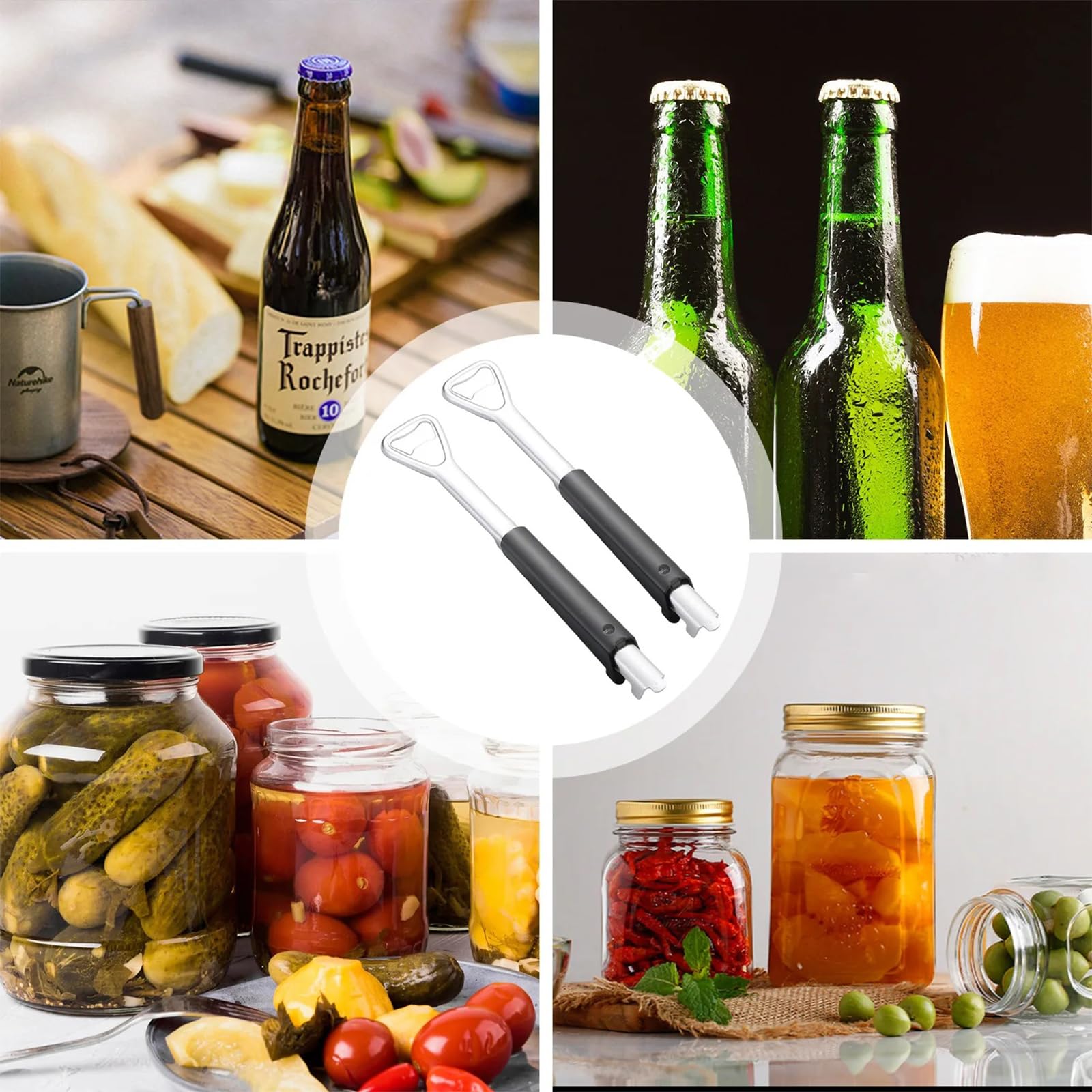 Ouvreur Senior Facile Ouvre-bocal Facile Pour Arthrite - Poignée Réglable Acier Inoxydable Aide Ouverture Pots