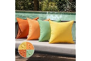 Fall Throw Pillow Covers, Waterproof Outdoor Pillow Covers 18 x 18 Inches...