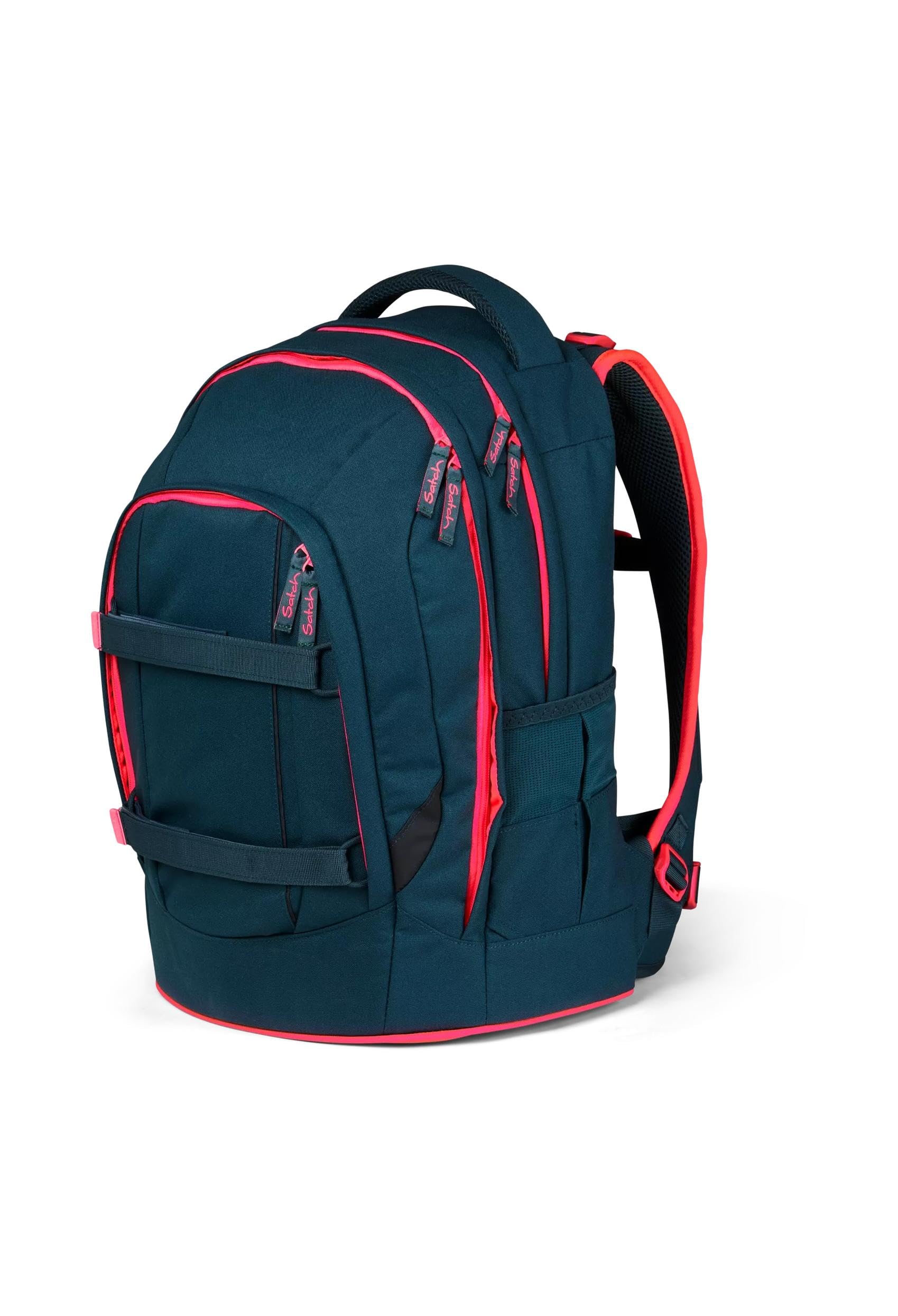 satch zaino scolastico pack Pink Phantom - Petrol | Ergonomico con capacità di 30 L, stabile e con organizzazione intelligente per tutto il materiale scolastico
