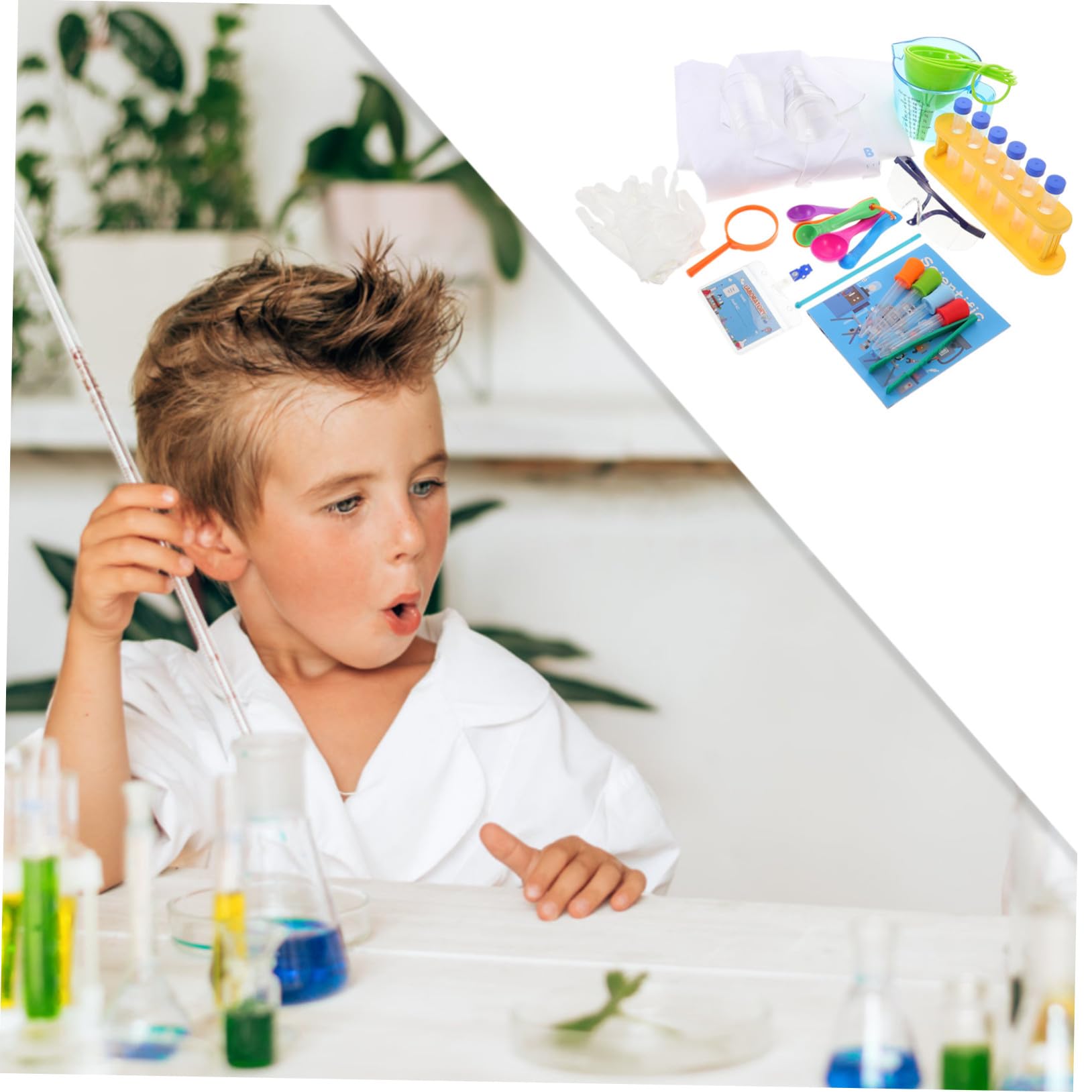 minkissy Kit Expérience Scientifique pour Garçon Fille Kit de Laboratoire Scientifique Expériences pour Garçon Fille Couleur Aléatoire