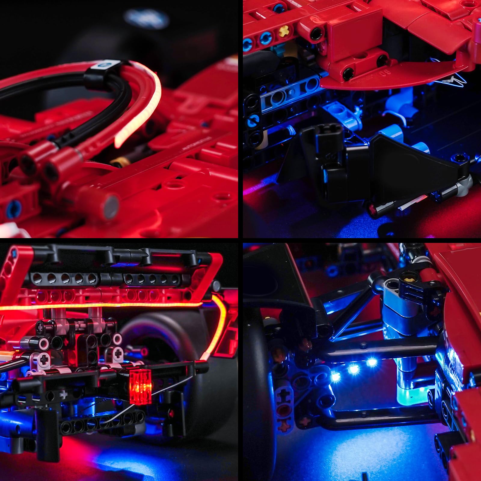 Zestaw oświetlenia LED kompatybilny z Lego Ferrari SF-24 F1 Car 42207 (bez modelu), zestaw oświetlenia dekoracyjnego kompatybilny z Lego Ferrari SF-24 F1 Car Zabawka kreatywna