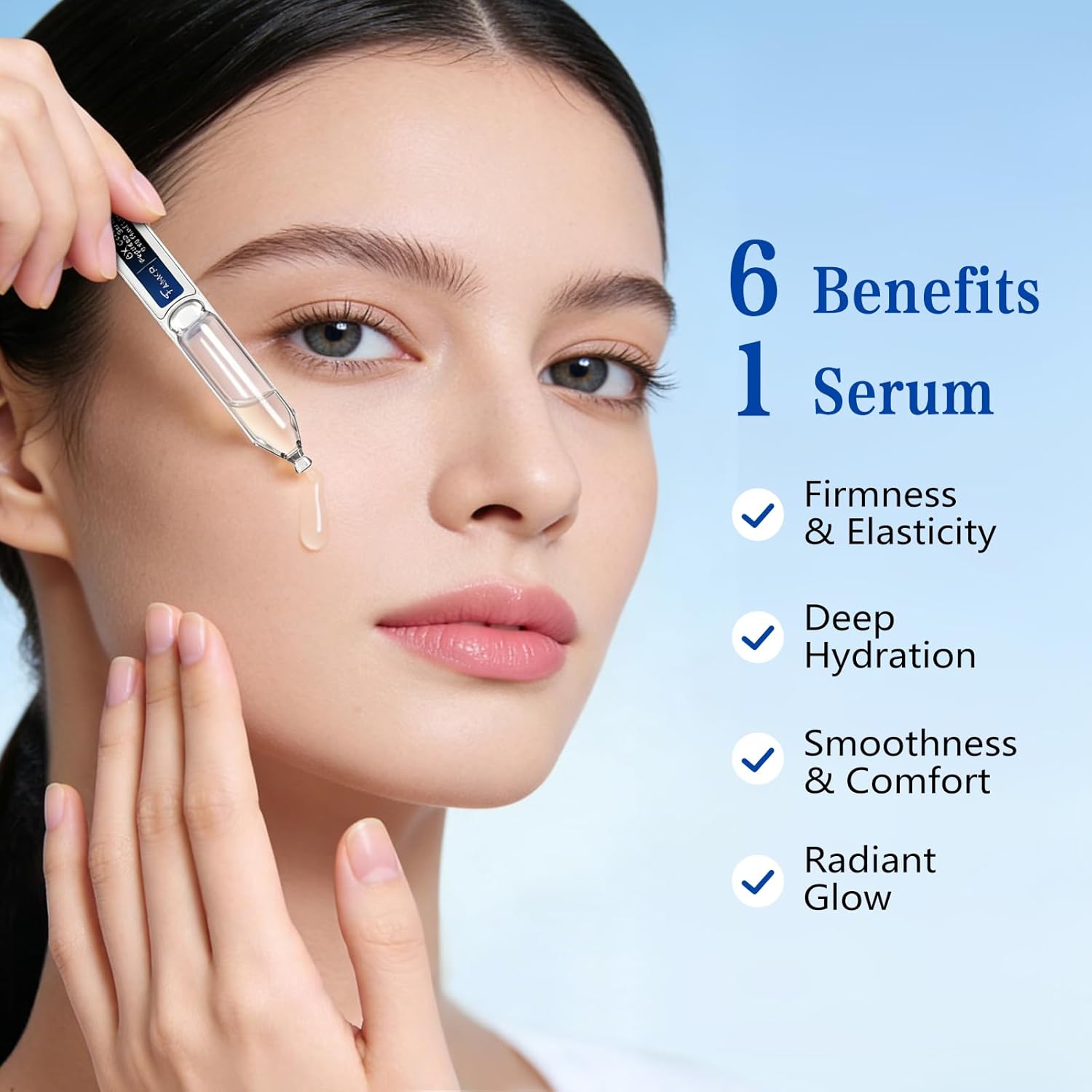 6X Collagen Peptides Serum for Face – Triple Collagen Serum – Anti-Aging Facial Serum for Firming, Smoothing & Hydration | Valentine's Day Gifts (30e x 0.05 Fl.oz) - Image 4